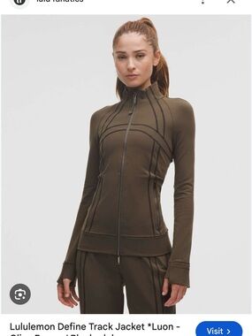 lululemon athletica Olive Green Define Track Jacket